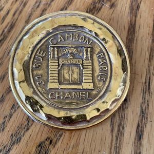 Chanel Gold-Tone Hammered 31 Rue Cambon Brooch